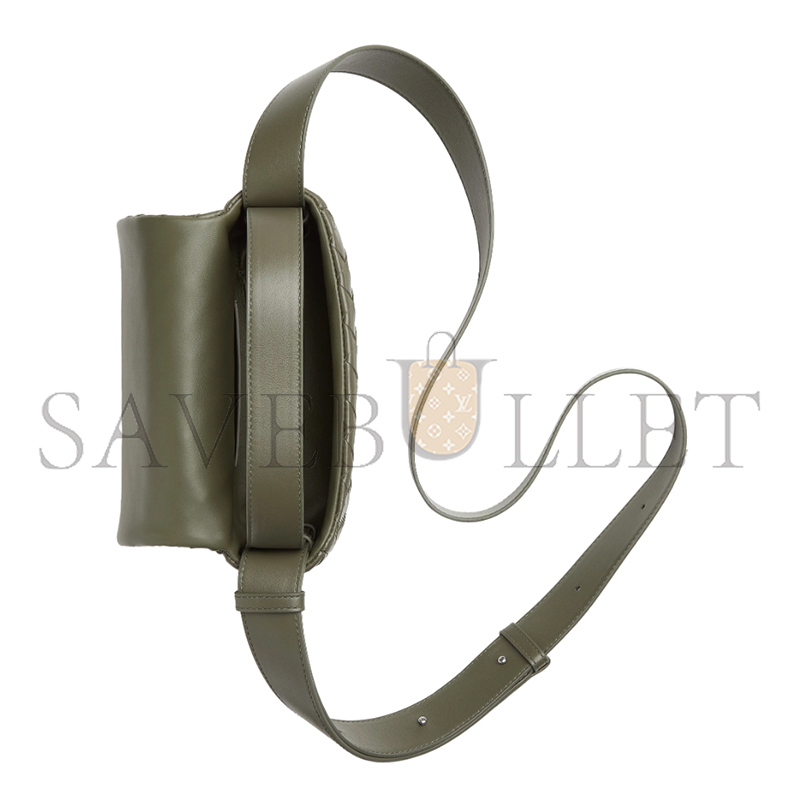 BOTTEGA VENETA INTRECCIATO MINI BAG WITH FLAP 857931 (20*12*6.5cm)